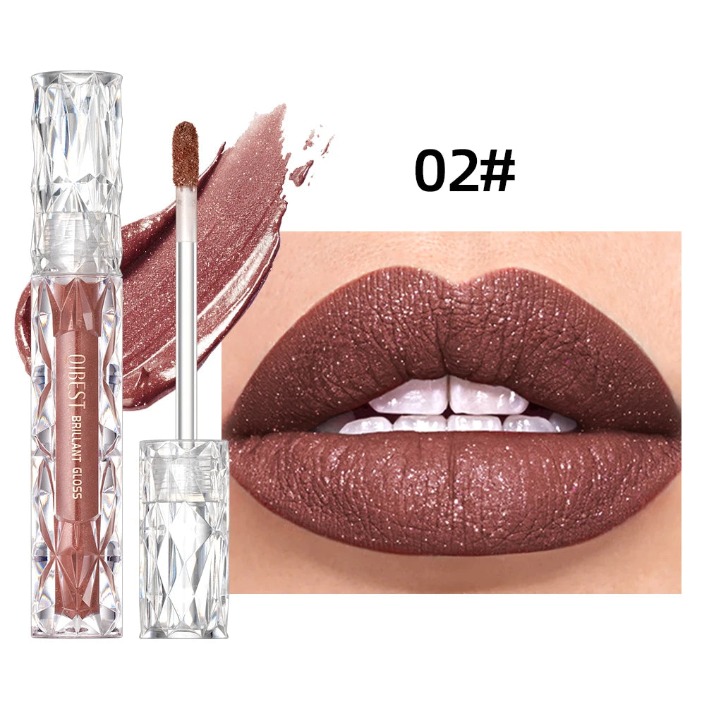 Shimmer Lip Gloss – Waterproof, Long-Lasting, Matte, Red & Purple