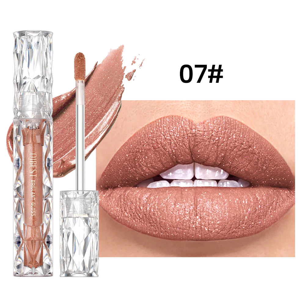 Shimmer Lip Gloss – Waterproof, Long-Lasting, Matte, Red & Purple