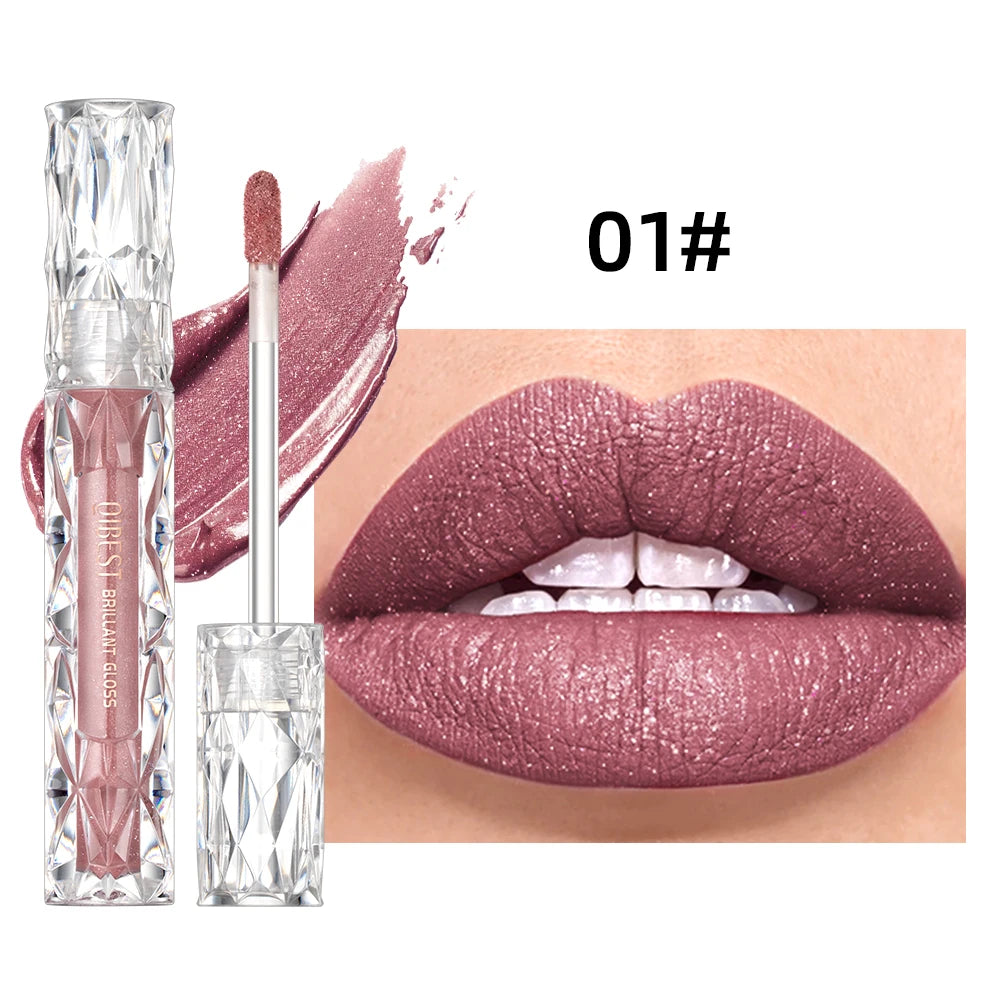 Shimmer Lip Gloss – Waterproof, Long-Lasting, Matte, Red & Purple