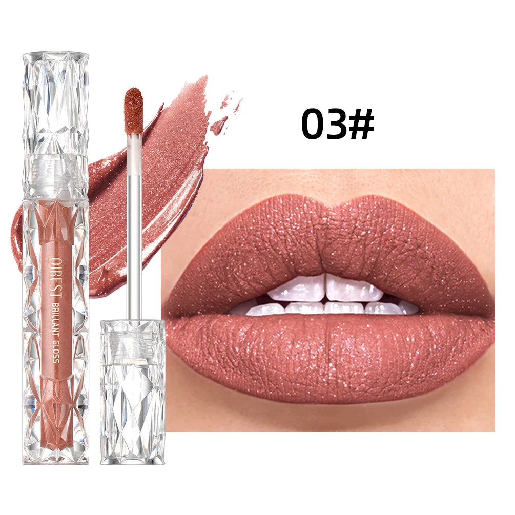 Shimmer Lip Gloss – Waterproof, Long-Lasting, Matte, Red & Purple