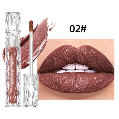 Shimmer Lip Gloss – Waterproof, Long-Lasting, Matte, Red & Purple