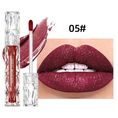 Shimmer Lip Gloss – Waterproof, Long-Lasting, Matte, Red & Purple