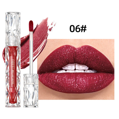 Shimmer Lip Gloss – Waterproof, Long-Lasting, Matte, Red & Purple
