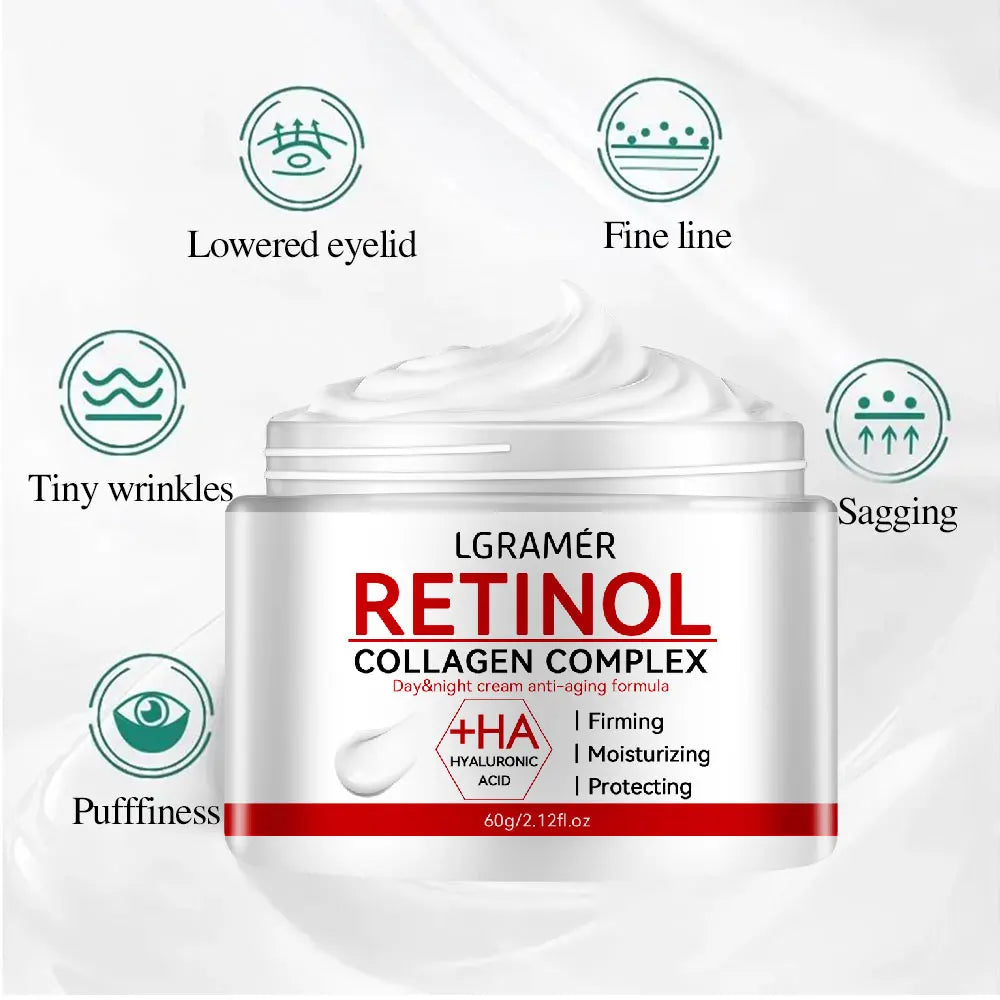 Retinol & Collagen Face Cream – Moisturizing, Anti-Wrinkle, 30g/60g